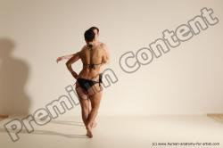 Underwear Woman - Man White Average Short Brown Dancing Dynamic poses Academic